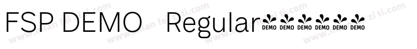 FSP DEMO   Regular字体转换